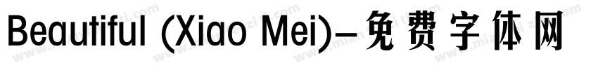 Beautiful (Xiao Mei)字体转换
